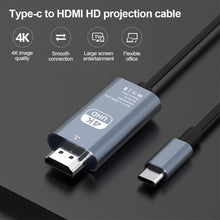 Load image into Gallery viewer, 2M 4K 30HZ/60HZ HD Projection Type-C To HDMI Video Adapter Mobile Computer Projection Screen Adapter Cable
