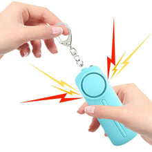 Load image into Gallery viewer, Portable ABS Personal Safety Alarm Latch With LED Female Pull Ring Anti-Pervert 130dB High-Pitched Alarm Keychain
