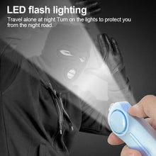 Load image into Gallery viewer, Portable ABS Personal Safety Alarm Latch With LED Female Pull Ring Anti-Pervert 130dB High-Pitched Alarm Keychain
