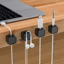 Load image into Gallery viewer, 6PCS Magnetic Data Cable Organizer Clips Office Desktop Charging Wire Mouse Cable Non-Trace Fixed Winder
