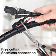Load image into Gallery viewer, 1M Open Covered Cable Flexible Spiral Wire Net Cable Protective Cover Anti-Bite Anti-Winding Wire Tube 12MM/16MM
