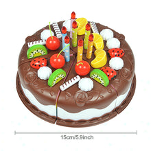 Load image into Gallery viewer, 37Pcs Kids Toy Simulation DIY Birthday Cake Model Kitchen Pretend Play Cutting Fruit Food Toy for Toddler Children Gift
