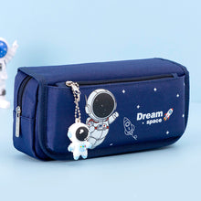 Load image into Gallery viewer, Space Astronaut Pencil Case Large Capacity Kids Stationery Bag School Studen Cartoon Canvas Pencil Bag
