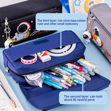 Load image into Gallery viewer, Space Astronaut Pencil Case Large Capacity Kids Stationery Bag School Studen Cartoon Canvas Pencil Bag
