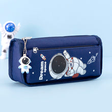 Load image into Gallery viewer, Space Astronaut Pencil Case Large Capacity Kids Stationery Bag School Studen Cartoon Canvas Pencil Bag
