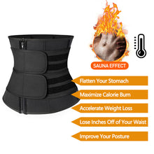 Load image into Gallery viewer, Women Waist Trainer Postnatal Slimming Body Lumbar Shaper Tummy Sweat Double Belt Shapewear Workout Shaper Corset Fitness Sport Girdle Belt
