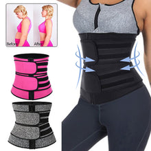 Load image into Gallery viewer, Women Waist Trainer Postnatal Slimming Body Lumbar Shaper Tummy Sweat Double Belt Shapewear Workout Shaper Corset Fitness Sport Girdle Belt
