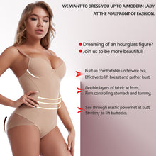 Load image into Gallery viewer, Women Slimming Sexy Bodysuit One-piece Shapewear Body Shaper Underwear Tummy Control Seamless Camisole Jumpsuit With Built-in Bra
