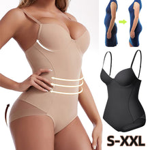 Load image into Gallery viewer, Women Slimming Sexy Bodysuit One-piece Shapewear Body Shaper Underwear Tummy Control Seamless Camisole Jumpsuit With Built-in Bra
