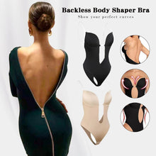 Load image into Gallery viewer, Invisible Shaper Bra Sexy Bodysuit One-Piece Deep V-Neck Shapewear Women's Seamless Thong Waist Trainer Backless U Plunge Padded Push Up Corset
