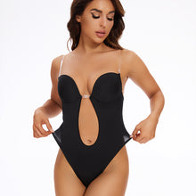 Load image into Gallery viewer, Invisible Shaper Bra Sexy Bodysuit One-Piece Deep V-Neck Shapewear Women's Seamless Thong Waist Trainer Backless U Plunge Padded Push Up Corset
