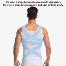 Load image into Gallery viewer, Men Invisible Body Shaper Compression Vest Hooks Sleeveless Undershirt Tummy Slimming Shapewear Gynecomastia Shapers Waist Trainer Gauze Corset
