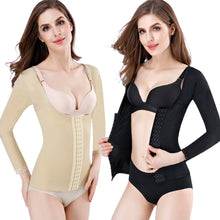 Load image into Gallery viewer, Women Shapewear Long Sleeve Corset Waist Trainer Arm Shaper Slimming Tummy Control Thin Soft Plus Size Tops Underwear Body Shaper
