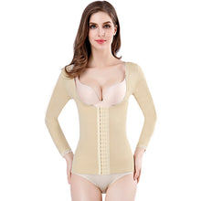 Load image into Gallery viewer, Women Shapewear Long Sleeve Corset Waist Trainer Arm Shaper Slimming Tummy Control Thin Soft Plus Size Tops Underwear Body Shaper
