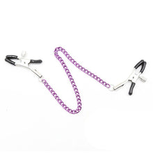 Load image into Gallery viewer, Stainless Metal Chain Nipple Milk Clips Breast Clip Nipple Sucker Sex Slaves Nipple Clamps Sex Toys Butterfly Style for Couples
