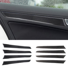 Load image into Gallery viewer, 4Pcs Car Interior Window Door Panel Trim Cover Inner Sticker Strip Real Carbon Fiber Style for Audi A4L A5 Q5 2010 - 2016
