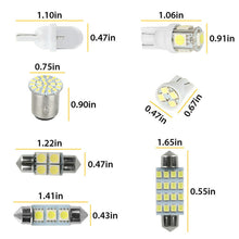 Load image into Gallery viewer, 28Pcs Car LED Interior Light Bulbs T10 31mm 41mm 1157 Kit Dome License Plate Lamp Bulb Trunk Replacement Parts
