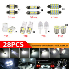 Load image into Gallery viewer, 28Pcs Car LED Interior Light Bulbs T10 31mm 41mm 1157 Kit Dome License Plate Lamp Bulb Trunk Replacement Parts
