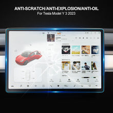 Load image into Gallery viewer, 15" Screen Protective Film GPS Navigation Rear Row Center Control Touch Screen Tempered Glass Film Protector Accessories for Tesla Model Y 3 2023
