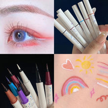 Load image into Gallery viewer, Colorful Eyeliner Pen for Female Beginners Thin Eyeliner Pen Extremely Fine Waterproof, and Long-lasting Eyeliner Liquid Pen
