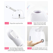 Load image into Gallery viewer, Hot Spray Face Steamer Hydration Device Household Beauty Instrument Cold and Hot Dual Spray Face Steamer Beauty and Beauty Equipment
