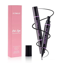 Load image into Gallery viewer, Cat's Eye Charming Triangle Seal Double Head Eyeliner Liquid Pen Waterproof and Sweat Resistant Eye Makeups Cosmetics
