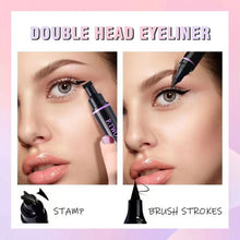 Load image into Gallery viewer, Cat's Eye Charming Triangle Seal Double Head Eyeliner Liquid Pen Waterproof and Sweat Resistant Eye Makeups Cosmetics
