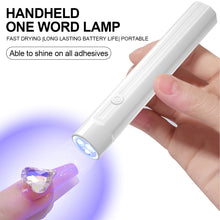 Load image into Gallery viewer, Portable Handheld Nail Art Lamp for Quick Drying and Long-lasting Nail Art. Small and Compact Nail Art One Word Lamp
