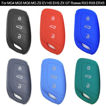 Load image into Gallery viewer, Silicone 3 Button Remote Control Key Case Cover Holder Car Key Cover Auto Accessories for MG4 MG5 MG6 MG ZS EV HS EHS ZX GT Roewe RX3 RX8 ERX5 RX5 I6 I5

