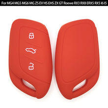 Load image into Gallery viewer, Silicone 3 Button Remote Control Key Case Cover Holder Car Key Cover Auto Accessories for MG4 MG5 MG6 MG ZS EV HS EHS ZX GT Roewe RX3 RX8 ERX5 RX5 I6 I5
