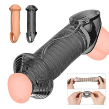 Load image into Gallery viewer, Penis Sheath Male Cock Enlargement Sleeve Ejaculation Delay Sleeve Sleeve Sex Toys For Couples Wearable Mushroom Head Penis Ring

