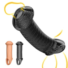 Load image into Gallery viewer, Penis Sheath Male Cock Enlargement Sleeve Ejaculation Delay Sleeve Sleeve Sex Toys For Couples Wearable Mushroom Head Penis Ring
