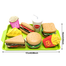 Load image into Gallery viewer, 9pcs/Set Simulation Hamburger Pretend Toy Detachable Fries Hotdog Sandwich Playhouse Food Sets For Kids Kitchen Toy Birthday Gift
