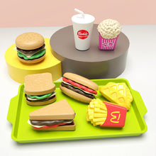 Load image into Gallery viewer, 9pcs/Set Simulation Hamburger Pretend Toy Detachable Fries Hotdog Sandwich Playhouse Food Sets For Kids Kitchen Toy Birthday Gift
