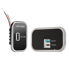 Load image into Gallery viewer, 12V/24V Car Motorcycle Charger USB Type-C PD3.0 USB3.0 Fast Charging Socket Charging RV Boat On Board
