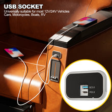 Load image into Gallery viewer, 12V/24V Car Motorcycle Charger USB Type-C PD3.0 USB3.0 Fast Charging Socket Charging RV Boat On Board
