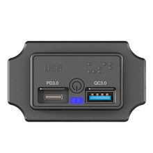 Load image into Gallery viewer, 12V-24V Car QC 3.0 USB PD Type C Fast Charger Socket with Touch Switch Power Outlet Quick Charge for Motorcycle RV Boat
