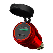Load image into Gallery viewer, Aluminium USB QC 3.0 Quick Charger PD Dual Adapter Charger Waterproof Socket Motorcycles for DIN Socket/BMW
