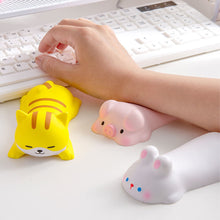 Load image into Gallery viewer, 1PC Creative Cute Decompression Mouse Keyboard Pad Girls Wrist Pad Office Desktop Ergonomic Wrist Rest Soft Resin Toy
