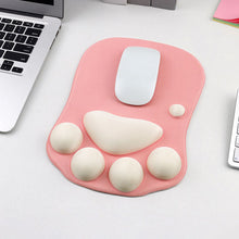 Load image into Gallery viewer, 1PC 3D Cat Paw Mouse Pad Creative Increase Thickened Silicone Wrist Brace Office Gaming Equipment
