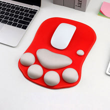 Load image into Gallery viewer, 1PC 3D Cat Paw Mouse Pad Creative Increase Thickened Silicone Wrist Brace Office Gaming Equipment
