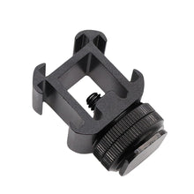 Load image into Gallery viewer, 1PC Camera Three-Head Hot Boot Seat 1/4 Screw Fill Light Microphone Monitor Multi-Function One Drag Three Bases
