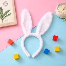 Load image into Gallery viewer, Lovely Cute Easter Hairband Kids Girls Rabbit Ear Headband Plush Hair Band with Sequin Party Decoration Supplies
