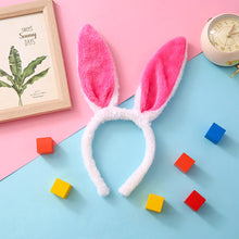 Load image into Gallery viewer, Lovely Cute Easter Hairband Kids Girls Rabbit Ear Headband Plush Hair Band with Sequin Party Decoration Supplies
