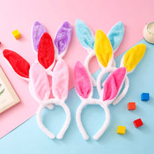 Load image into Gallery viewer, Lovely Cute Easter Hairband Kids Girls Rabbit Ear Headband Plush Hair Band with Sequin Party Decoration Supplies
