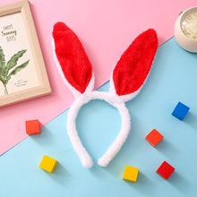 Load image into Gallery viewer, Lovely Cute Easter Hairband Kids Girls Rabbit Ear Headband Plush Hair Band with Sequin Party Decoration Supplies
