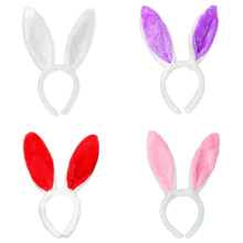 Load image into Gallery viewer, Lovely Cute Easter Hairband Kids Girls Rabbit Ear Headband Plush Hair Band with Sequin Party Decoration Supplies
