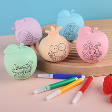 Load image into Gallery viewer, DIY Coloring Easter Egg Kids Watercolor Painting Egg Simulation Egg Toys Simulated Fruit Apple Peach Ornaments
