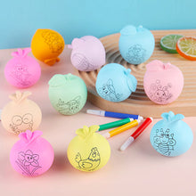 Load image into Gallery viewer, DIY Coloring Easter Egg Kids Watercolor Painting Egg Simulation Egg Toys Simulated Fruit Apple Peach Ornaments
