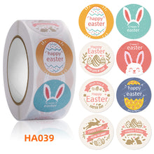 Load image into Gallery viewer, 500pcs/Roll Easter Bunny Egg Cartoon Decoration Roll Sticker Gifts Bag Sealing Adhesive Label Easter Day Holiday Happy Label
